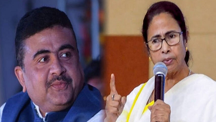Suvendu campaigns on last day of Nandigram hustings, claims Mamata framed BJP for 'fake' leg injury - null