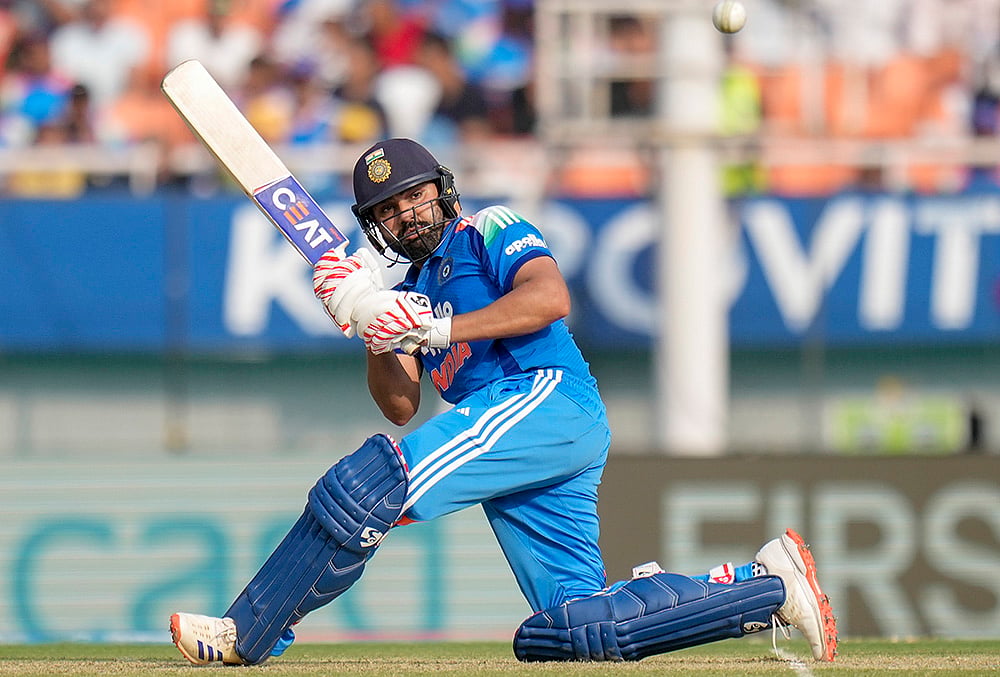 India vs West Indies 3rd ODI 2026 highlights Rohit Sharma plays a shot 