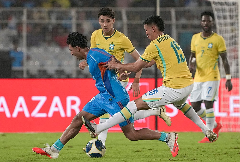 India vs Brazil football International friendly Indias Sahal Abdul Samad