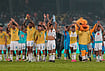| Photo: PTI/Swapan Mahapatra : Brazil's players applause the spectators after winning an International friendly Football match between India and Brazil, in Kolkata, Saturday, Oct. 3, 2026. 