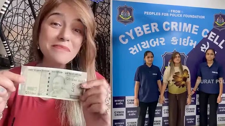 Social media influencer Simran Patel has been arrested in Surat over an Instagram reel  - Surat Police/X