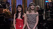 Taylor Swift Surprises Dakota Johnson On SNL, Jokes About ‘Literal Therapist’ Role X : Taylor Swift Surprises Dakota Johnson During SNL Monologue