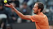 Bizarre! Daniil Medvedev Disqualified From China Open After Ball Hits Spectator During Semifinal Clash | Watch | Photo: AP/Andrew Medichini : Daniil Medvedev of Russia serves a ball to Italy's Jannik Sinner during their semifinal match at the Italian Open tennis tournament in Rome.