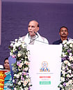 Rajnath Singh Launches INS Surya, Opens HSL’s New 45,000-DWT Shipbuilding Capacity
HSL : Rajnath Singh Launches INS Surya, Opens HSL’s New 45,000-DWT Shipbuilding Capacity