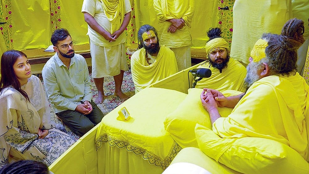 Virat Kohli meets Premanand Ji Maharaj - | Photo: PTI