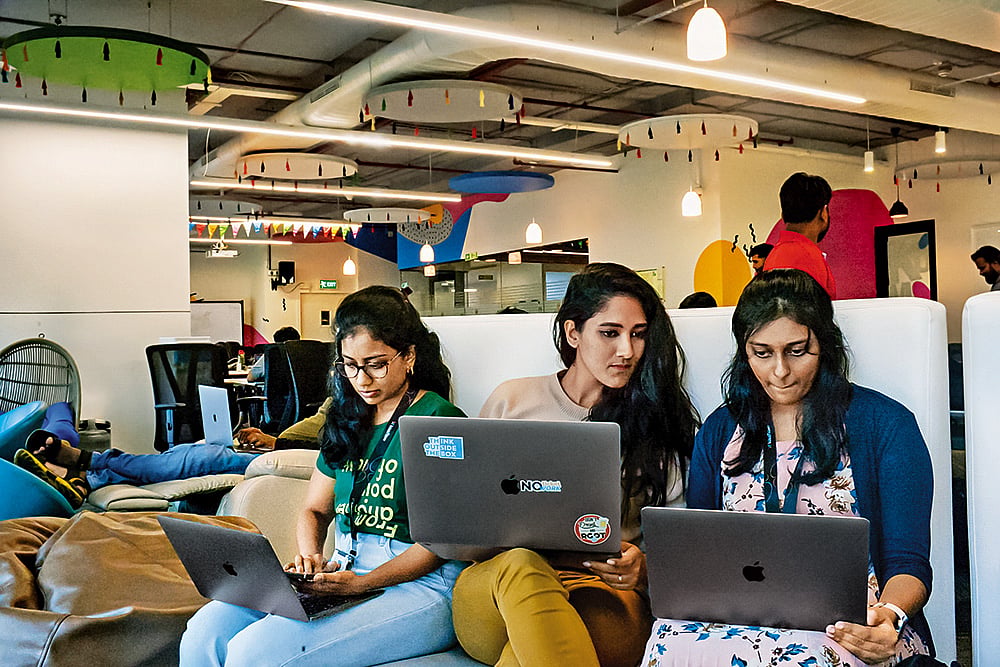 Extraordinary Resilience: Female employees at Kissflow, a software tech firm in Chennai - | Photo: Vikram Sharma