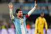 | Photo: AP/Gustavo Garello : Argentina's Lionel Messi celebrates after scoring his side’s third goal from the penalty spot during his final match for the national team, a soccer friendly against Benin, in Buenos Aires, Argentina, Tuesday, Oct.6, 2026. 