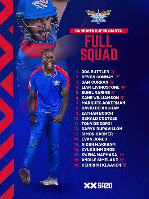 Durban's Super Giants Squad