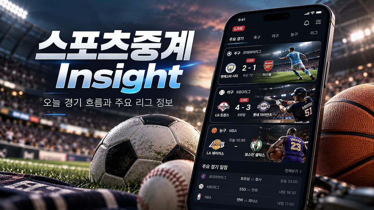 스포츠중계 Insight 해외축구부터 야구·농구