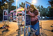 | Photo: AP/Ohad Zwigenberg : Raz Zarfati, sister of Ron Zarfati who was killed in the Oct. 7, 2023, Hamas attack on Israel, attend a memorial marking the third anniversary of the attack at the Nova music festival site near Kibbutz Reim, southern Israel, Wednesday, Oct. 7, 2026. 