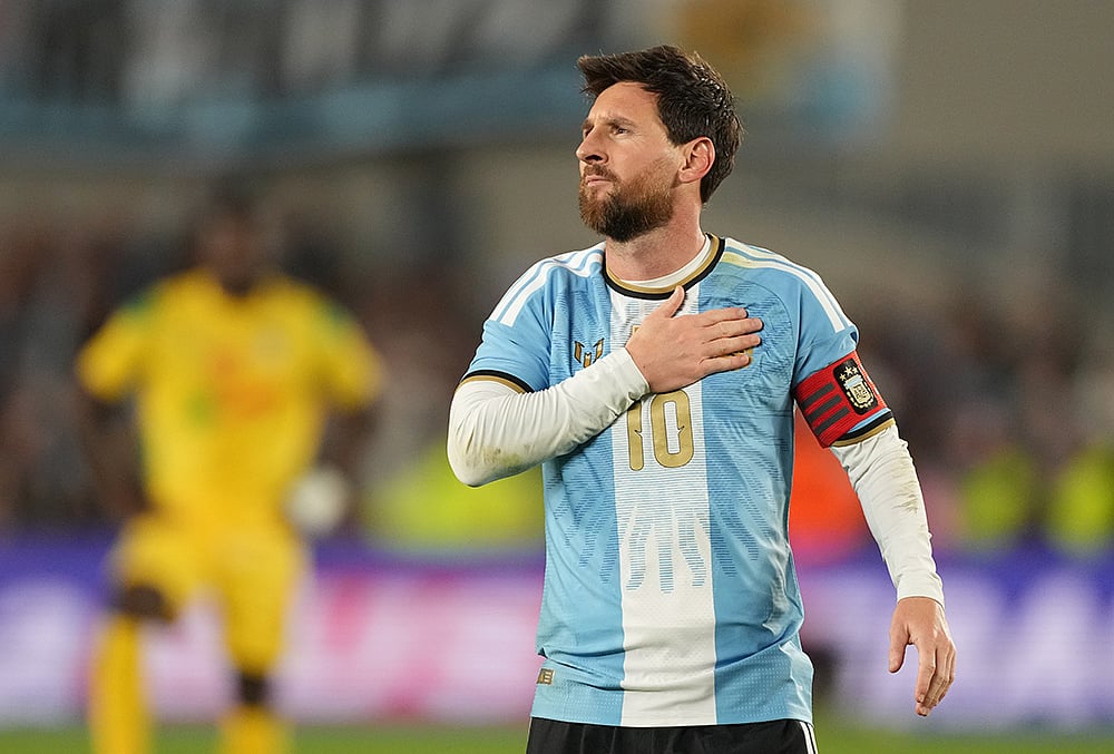 Argentina vs Benin international friendly highlights Messi celebrates after scoring his goal