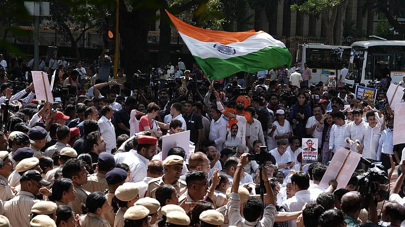 INDIA bloc protest in Delhi