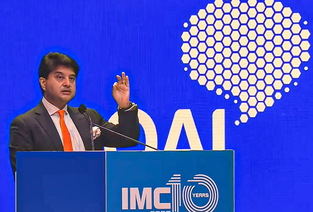 Jyotiraditya Scindia 10th edition of India Mobile Congress in Delhi