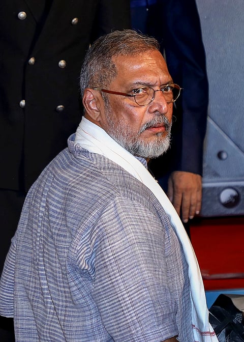 Veteran actor Nana Patekar passed away on Thursday, Oct. 8, 2026, at the age of 75 after suffering a severe cardiac arrest at his residence in Dona Paula, Goa. Patekar is seen during the trailer launch of the film 'Housefull 5', in Mumbai, in this file photo dated Tuesday, May 27, 2025. 
