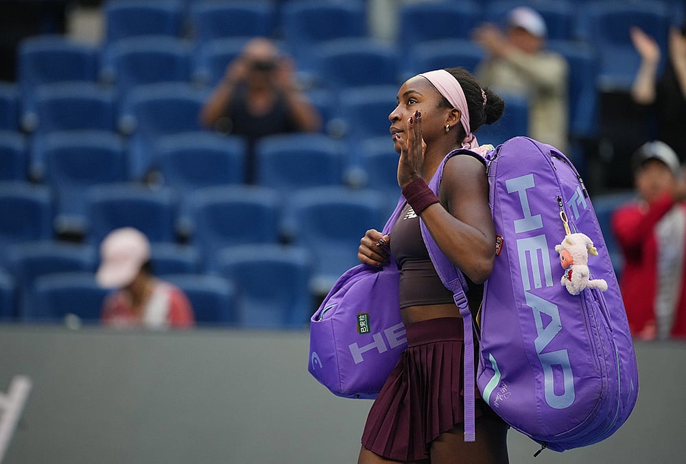 Coco Gauff Vs Elise Mertens Open 2026 highlights
Coco Gauff of the United States leaves the court after losing against Elise Mertens of Belgium in the fourth round of the women's singles match at the China Open tennis tournament in Beijing, Wednesday, Oct. 7, 2026.  - | Photo: AP/Achmad Ibrahim