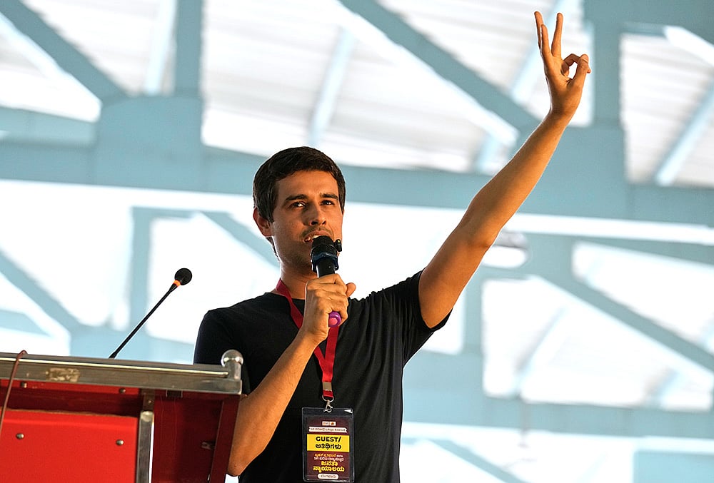 Dhruv Rathee Bengaluru protest
