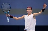 Bartunkova Continues Dream Run With Stunning Quarterfinal Win Over Muchova | Photo: AP/Andy Wong : Nikola Bartunkova, of the Czech Republic, celebrates after defeating Karolina Muchova, of the Czech Republic, in the quarterfinals of the women's singles match at the China Open tennis tournament in Beijing, Thursday, Oct. 8, 2026.