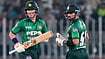 Anjum Naveed/AP Photo : Pakistan's Maaz Sadaqat, left and Sahibzada Farhan run between the wickets during the first T20 cricket match between Pakistan and Sri Lanka, in Rawalpindi, Pakistan.