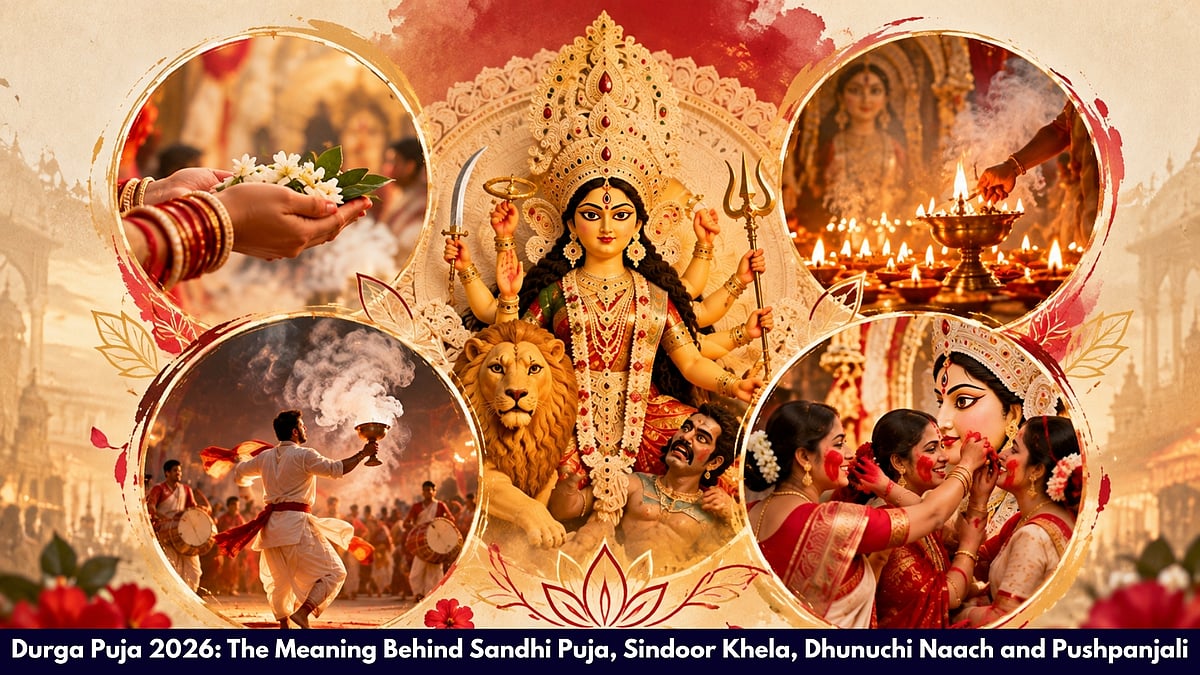 Durga Puja 2026: The Meaning Behind Sandhi Puja, Sindoor Khela, Dhunuchi Naach And Pushpanjali - null
