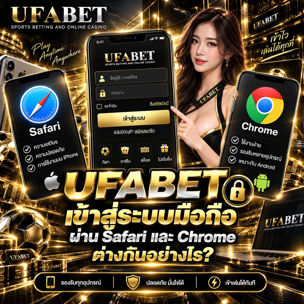 UFABET เข้าสู่ระบบมือถือ ผ่าน Safari และ Chrome ต่างกันอย่างไร