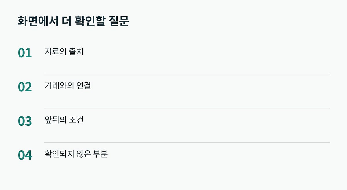 화면이 있다는 사실과 주장 전체가 확인됐다는 결론은 다릅니다