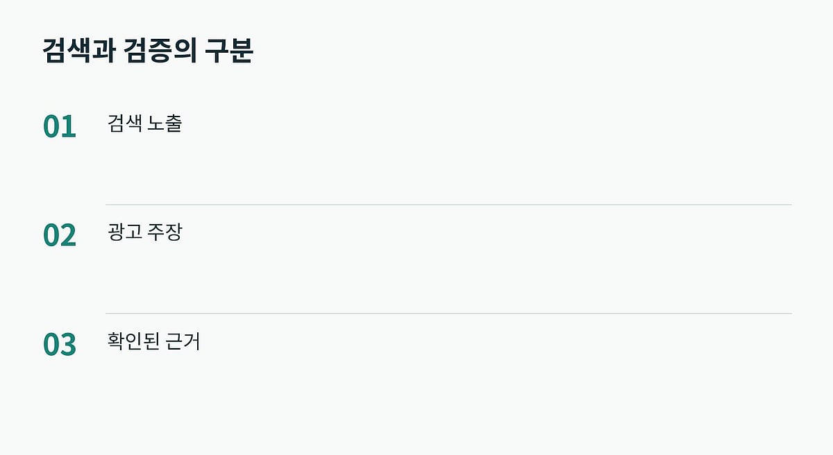 눈에 잘 띄는 정보와 확인된 정보는 따로 판단합니다