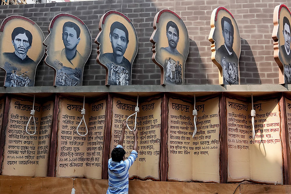 Kolkata Durga Puja pandal depicts Indian freedom movement history