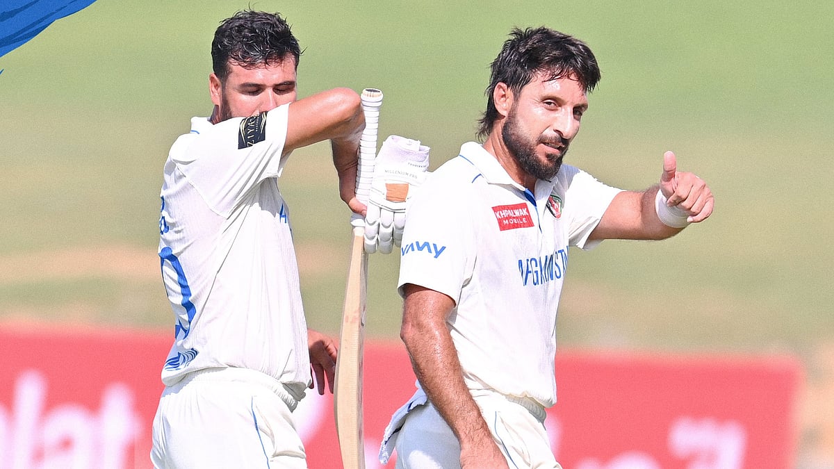 Rahmat Shah and Ikram Alikhil Walk-Off to pavilion at the stumps of day 2 - | Photo: X/ACBOfficials