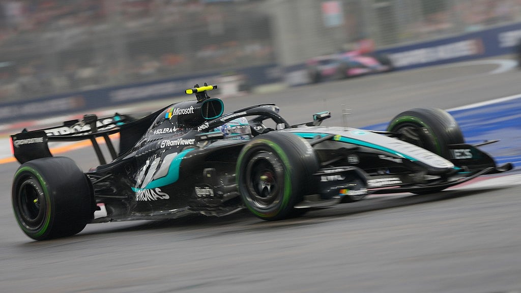 Kimi Antonelli enters the Singapore Grand Prix holding a commanding 84-point championship lead. - Vincent Thian/AP Photo