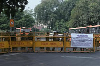 Barricades, Armoured Vehicles: Heavy Police Deployment In Delhi As Youth Protest Seeks Gyanesh Kumar’s Resignation | Photo: Tribhuvan Tiwari : Security personnel stand guard and inspect as heavy police deployment and entry restrictions are enforced ahead of a planned protest by Cockroach Janta Party (CJP) members against Chief Election Commissioner (CEC) Gyanesh Kumar, in New Delhi