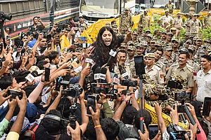 | Photo: PTI/Rushikesh More : A demonstrator addresses media persons during a protest organised by the Cockroach Janta Party (CJP) demanding the resignation of Chief Election Commissioner (CEC) Gyanesh Kumar over alleged electoral roll irregularities, at Connaught Place, in New Delhi.