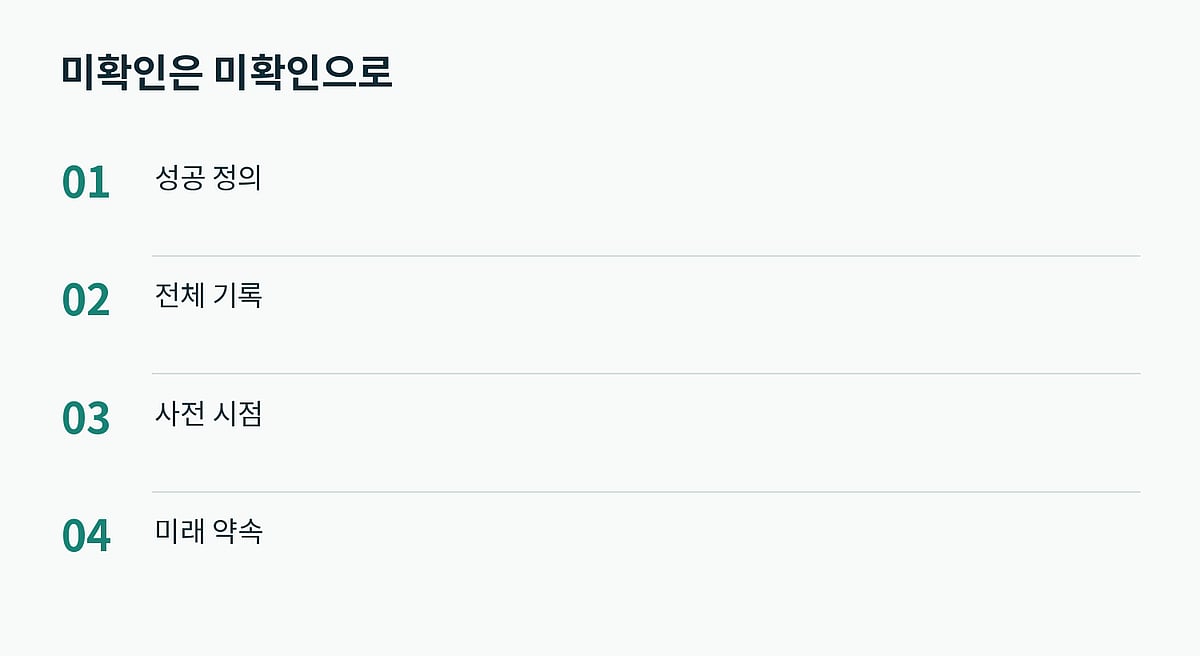 질문 목록은 업체 합격 점수가 아니라 근거의 빈칸을 찾는 도구입니다.