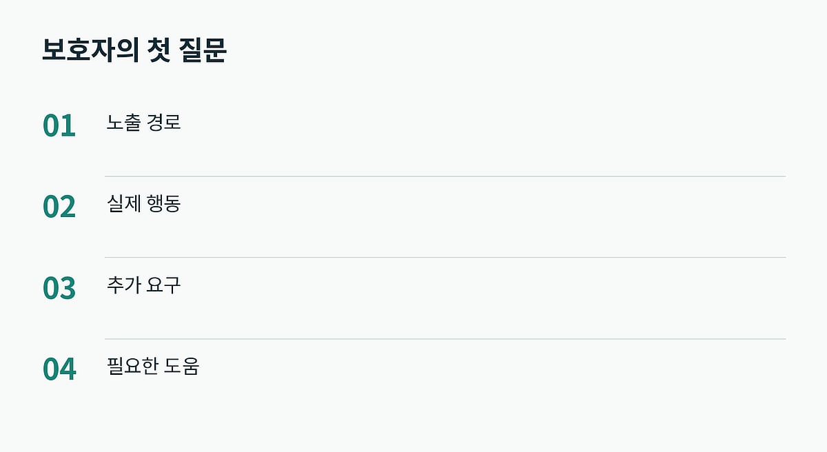 광고를 본 사실과 실제 참여를 구분하며 대화를 시작합니다.