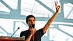 | Photo: AP/Aijaz Rahi : Indian influencer and activist Dhruv Rathee speaks during a protest gathering demanding the resignation of the country's election chief Gyanesh Kumar, in Bengaluru, India, Thursday, Oct. 8, 2026. 