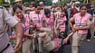 No Detention Except Under Law: Supreme Court Issues Directions On Delhi Curbs | Photo: PTI/Karma Bhutia : Police personnel detain a woman activist during a demonstration call by the Cockroach Janta Party (CJP)