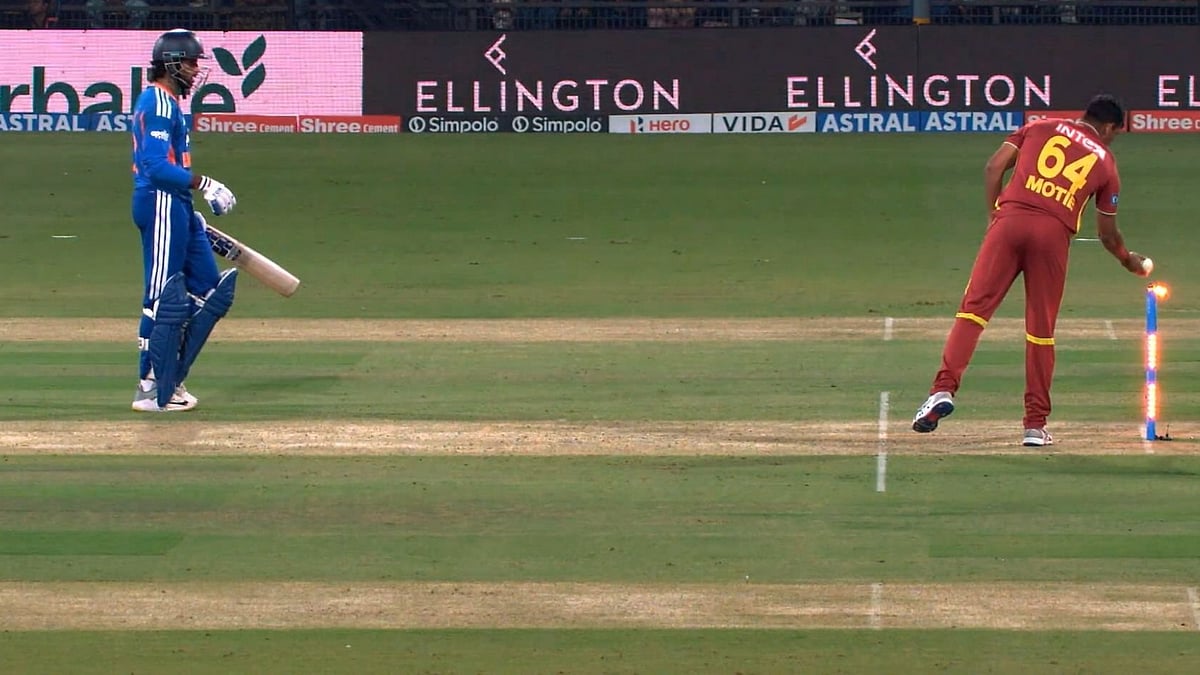 Tilak Varma And Axar Patel Pull Off A Pakistan-Style Run-Out Blunder During India Vs West Indies 3rd T20I  - Screengrab/Jiohotstar