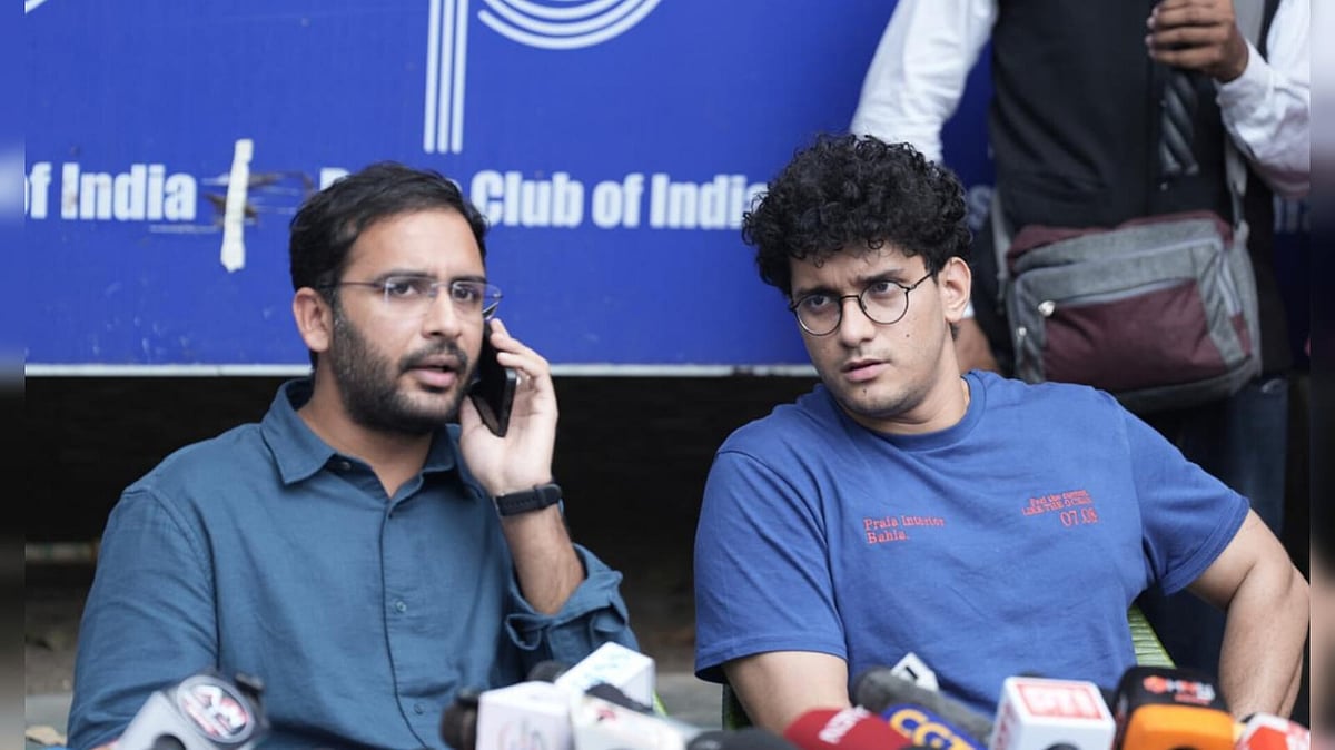 Cockroach Janata Party Co Convenor Ashutosh Ranka, Sourav Das address a press conference at Press club in New Delhi  - Outlook |Tribhuvan Tiwari