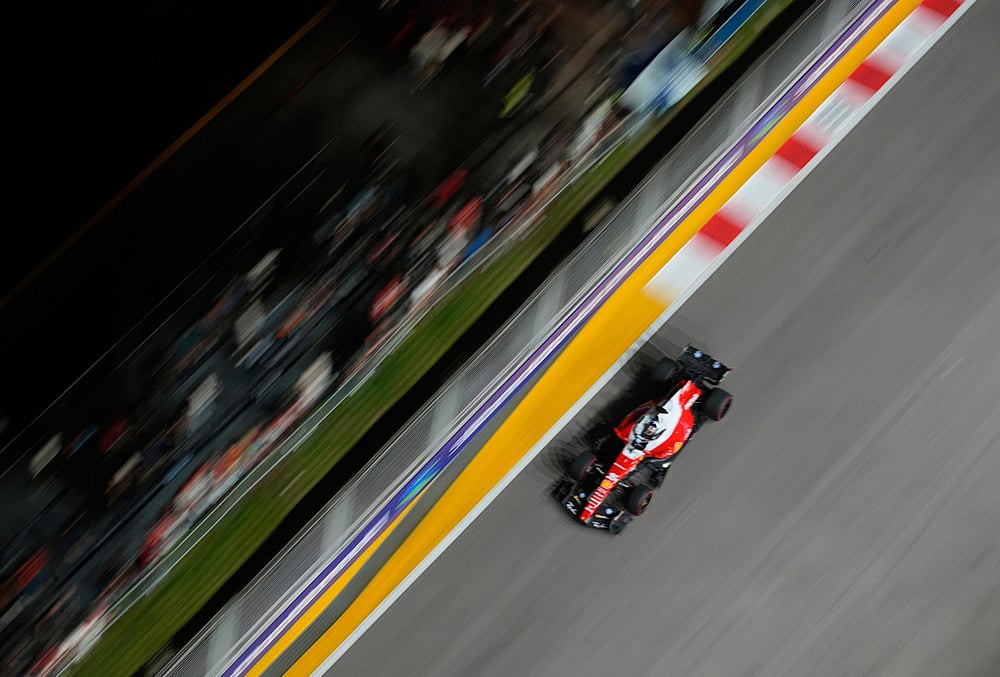 Singapore F1 GP Auto Racing qualifying highlights Charles Leclerc of Monaco