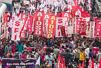 | Photo: PTI/Swapan Mahapatra : Left student and youth activists during a protest rally demanding the resignation of Chief Election Commissioner (CEC) Gyanesh Kumar and the complete scrapping of the Special Intensive Revision (SIR) exercise, in Kolkata, Sunday, Oct. 11, 2026. 
