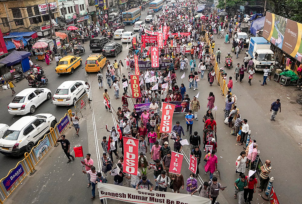 Kolkata protest against Gyanesh Kumar