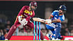 | Photo: PTI/Salman Ali : India's Ishan Kishan plays a shot during the second T20I cricket match of a series between India and West Indies, in Ranchi, Jharkhand, Friday, Oct. 9, 2026.