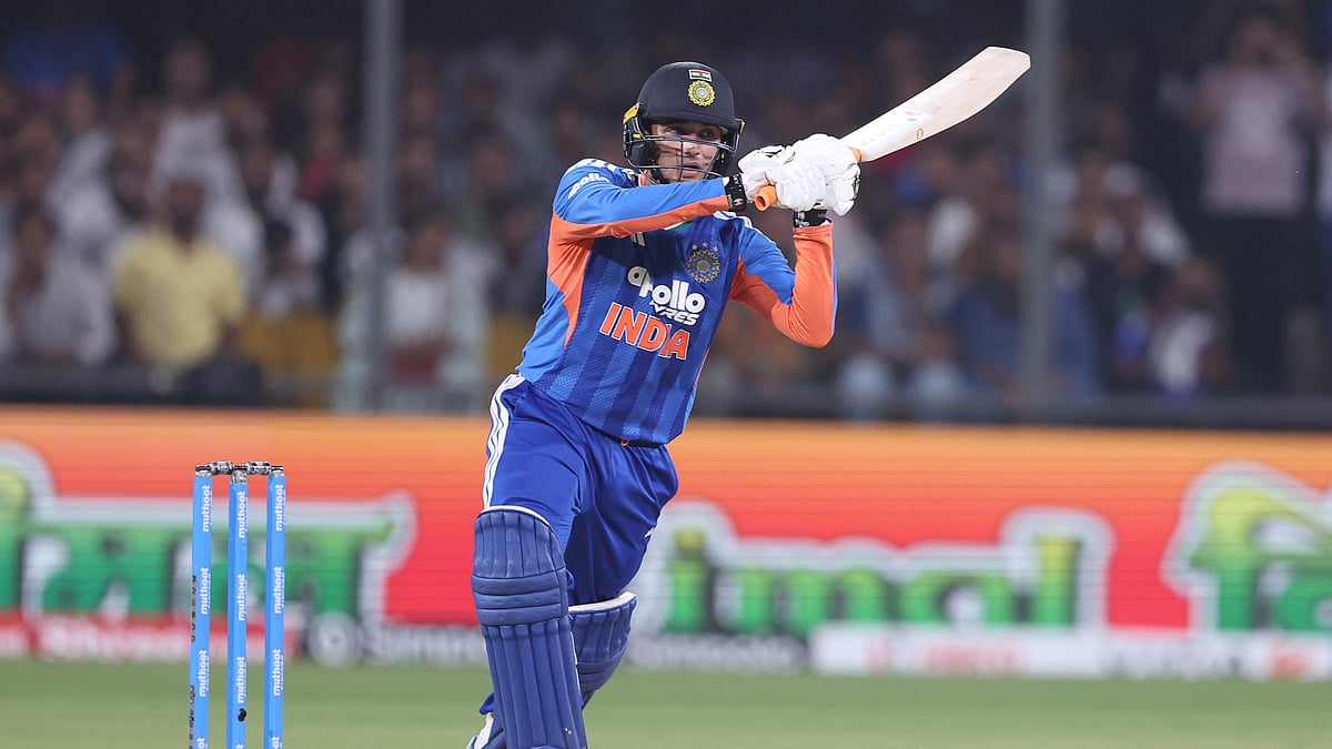Abhishek Sharma in action during India vs West Indies 3rd T20I 2026.  - BCCI/X