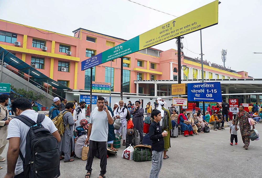 CJP protest Delhi train cancellations
