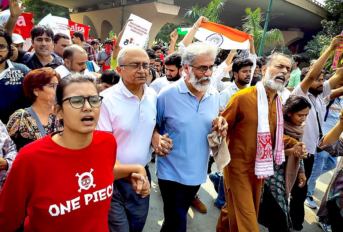 Neha Bora, advocate Prashant Bhushan, activist Yogendra Yadav