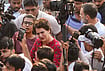 Delhi Protest LIVE News: Rahul, Other INDIA Bloc MPs Leave For Protest March Arun Sharma : Congress leaders Rahul Gandhi and Priyanka Gandhi Vadra, and National president AISA Neha Bora during a "March for Democracy" to the Supreme Court against Chief Election Commissioner (CEC) Gyanesh Kumar, in New Delhi, Monday, Oct. 12, 2026.