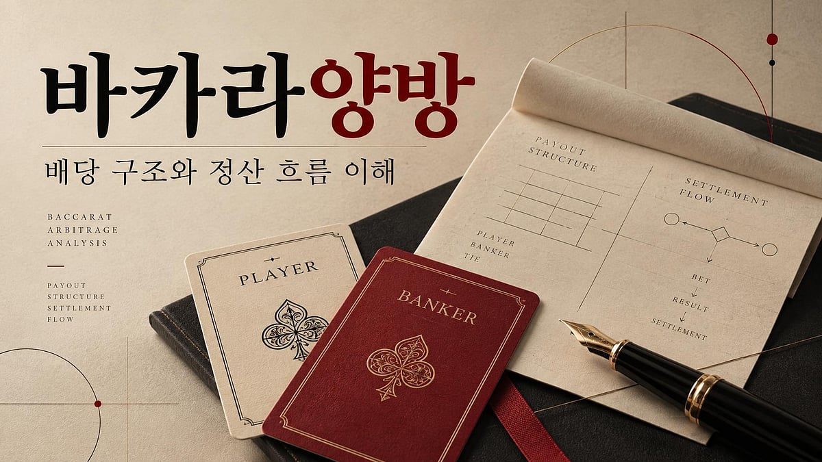 바카라양방에 대한 모든 것｜규칙·배당·정산 방식 한눈에 정리