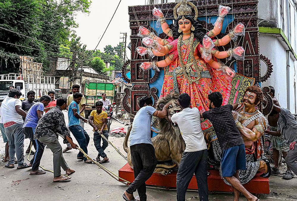 Durga Puja preparations nadia