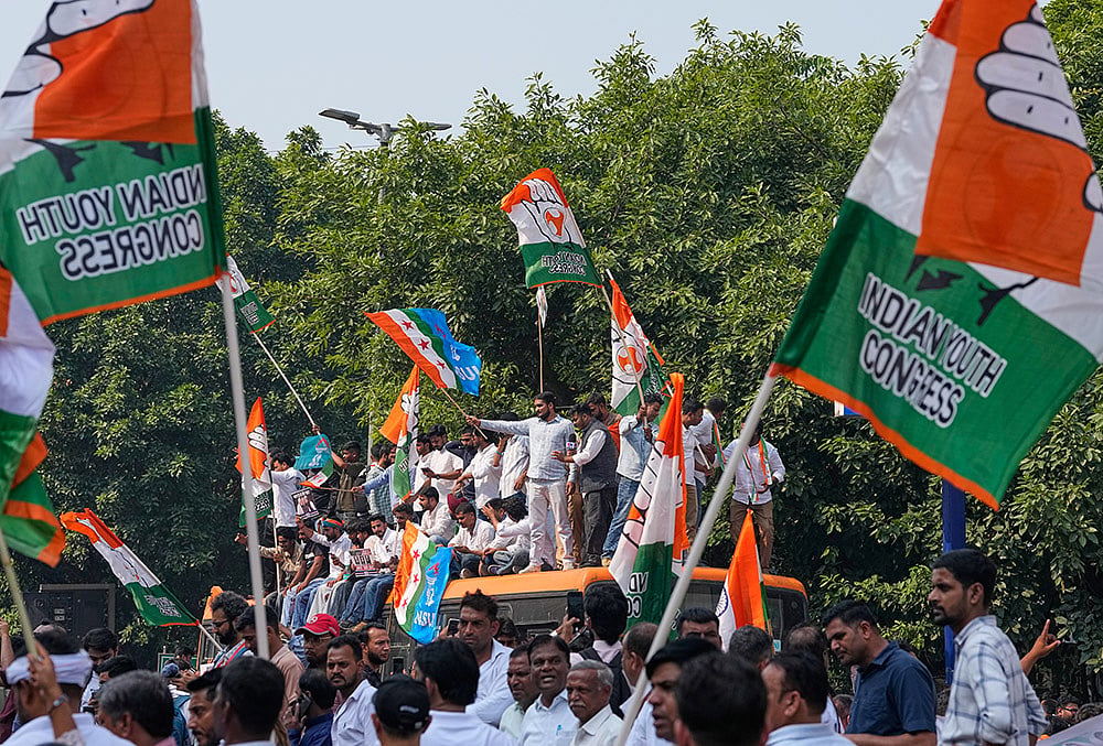 Vote chori protest Delhi
