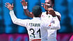 BCBtigers/X : Bangladesh cricketers celebrate an Afghanistan wicket during the one-off Test 2026. 