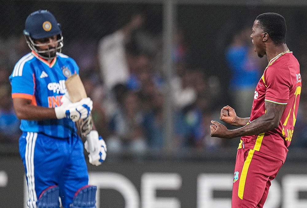 India vs West Indies 3rd T20 cricket highlights-Shamar Joseph